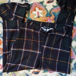 Pretty Little Thing Green Plaid Pants